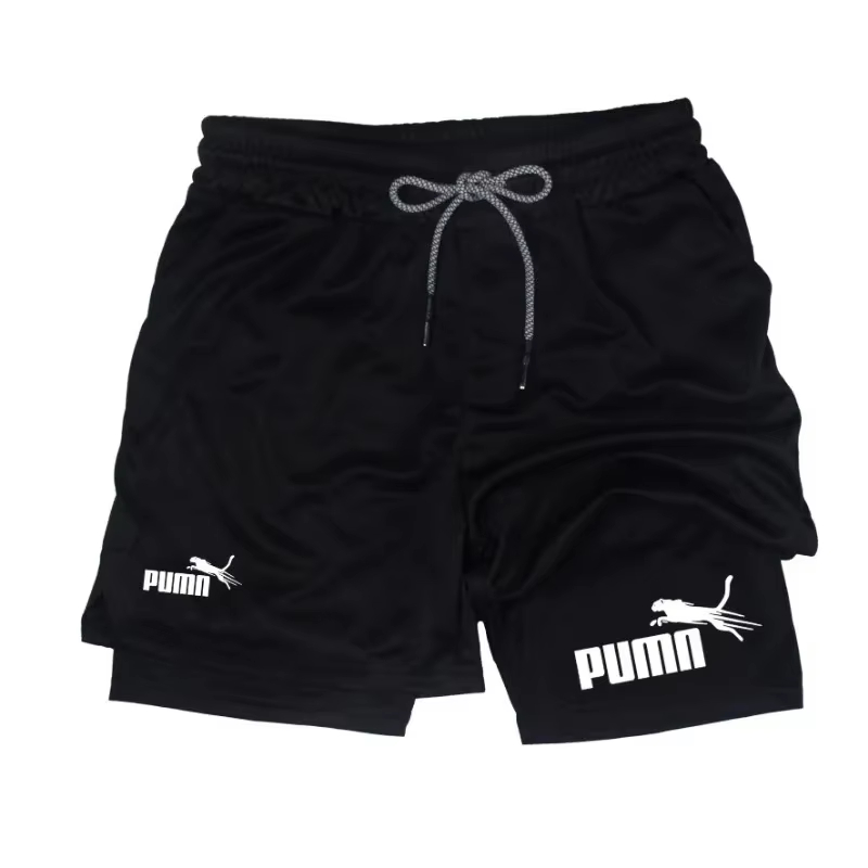 Compression Shorts Athletes - شورت رجالي صيفي مزدوج الطبقات قابل