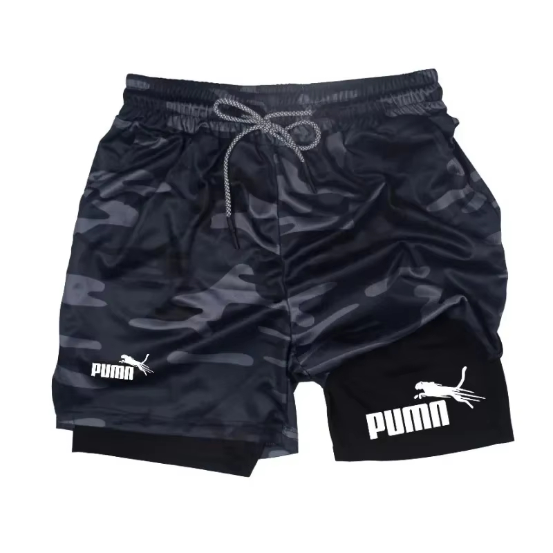 شورت رجالي صيفي مزدوج الطبقات  - مراجعة Compression Shorts Athletes وسعره