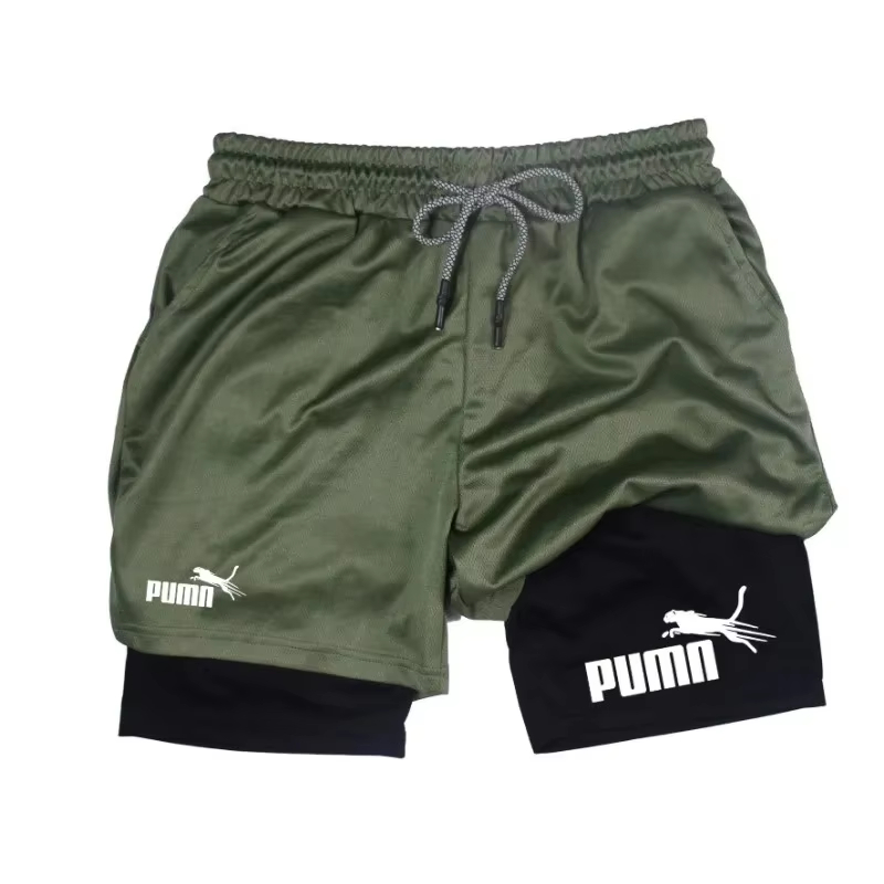 شورت رجالي صيفي مزدوج الطبقات  - مراجعة Compression Shorts Athletes وسعره
